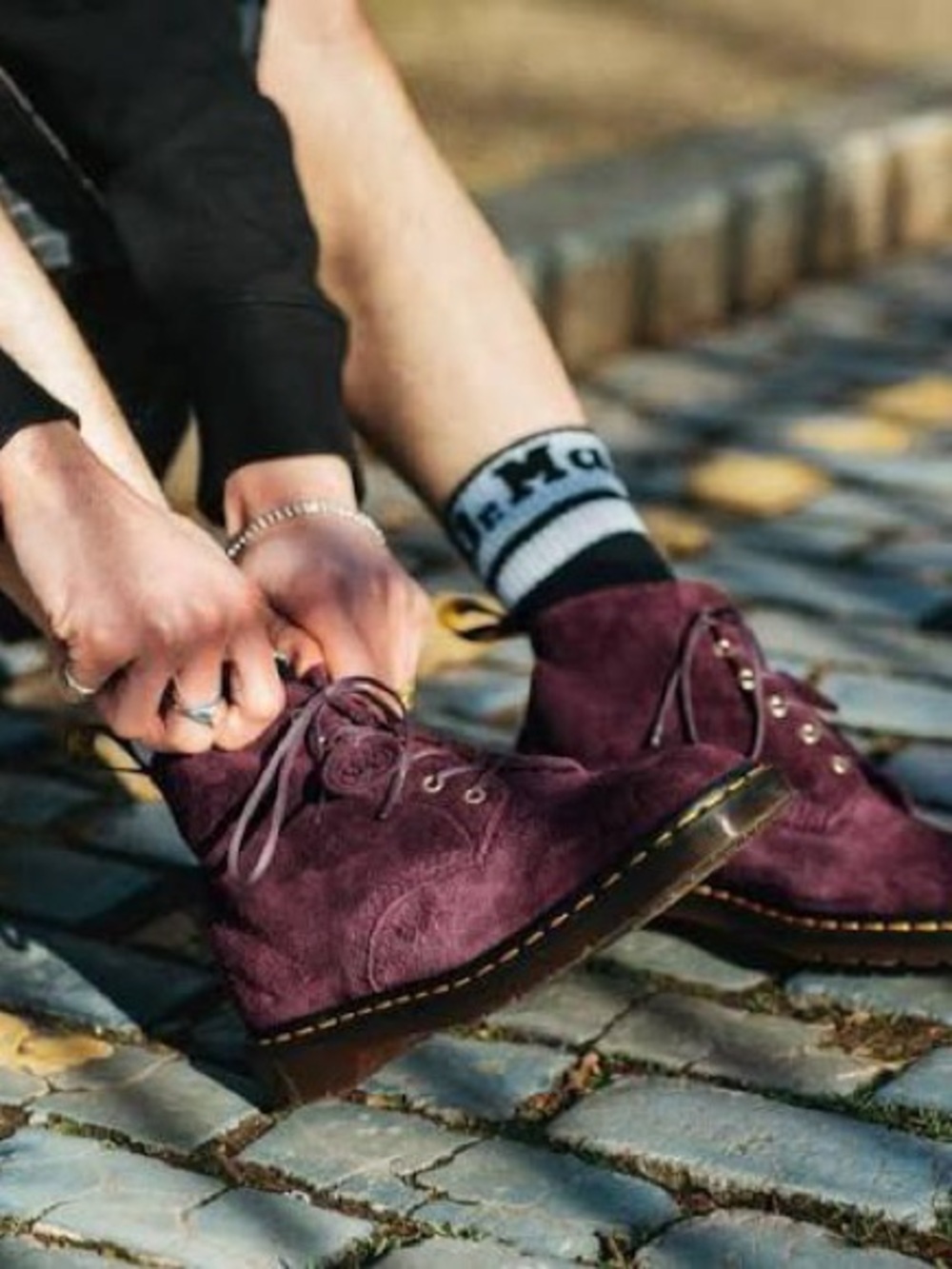 Dr. Martens 101 suede ankle boots Plum desert oasis suede purple lace up